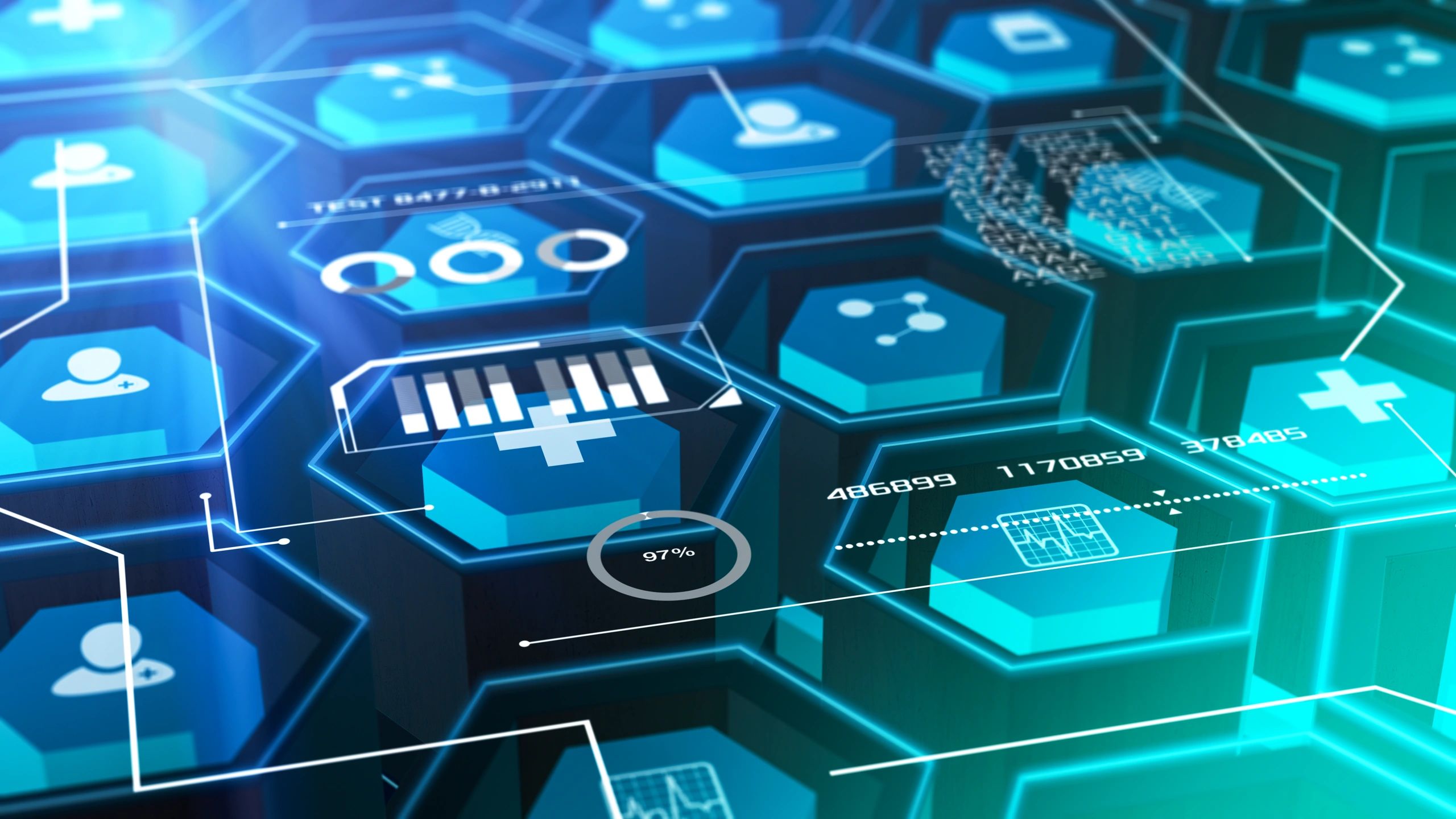 Medical data visualization representing incident response and digital resilience