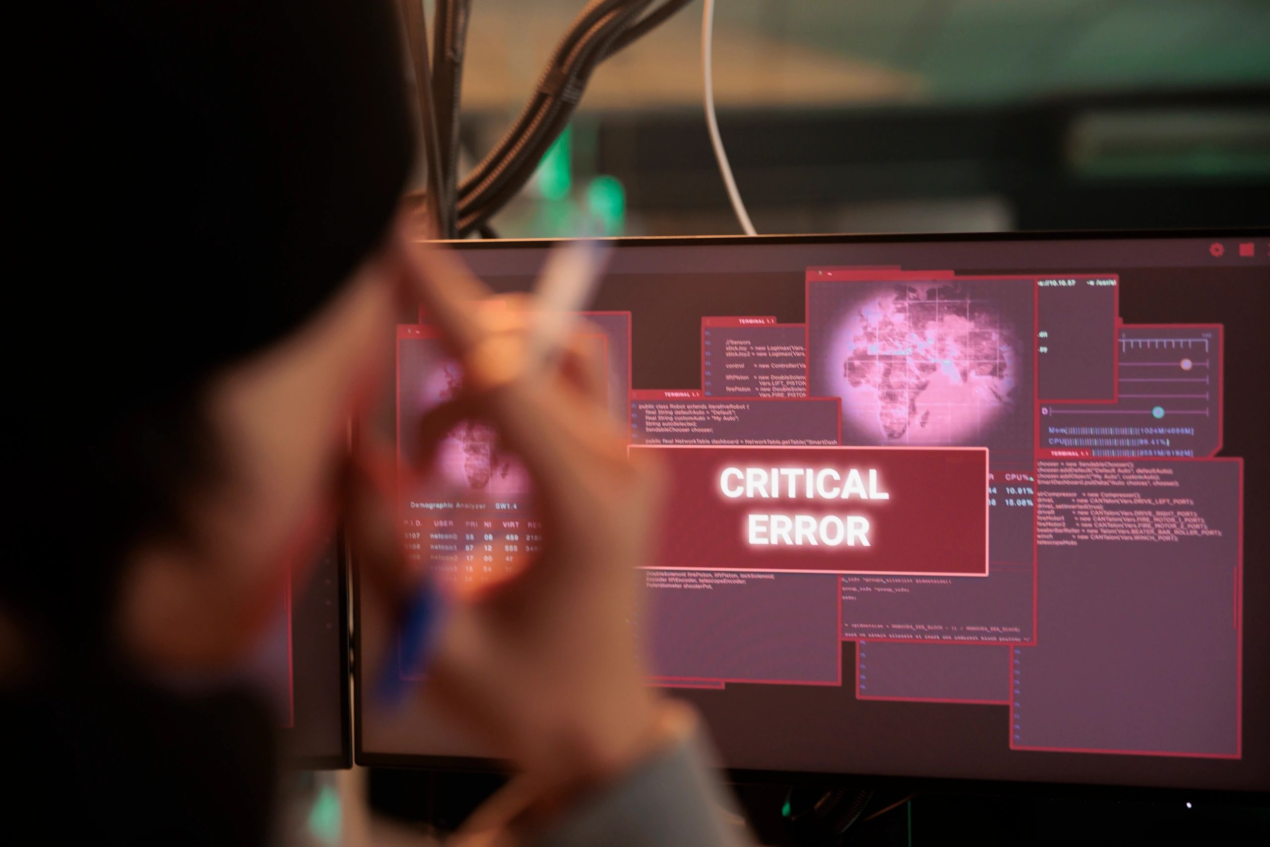 Digital forensics investigation on a computer screen during incident response