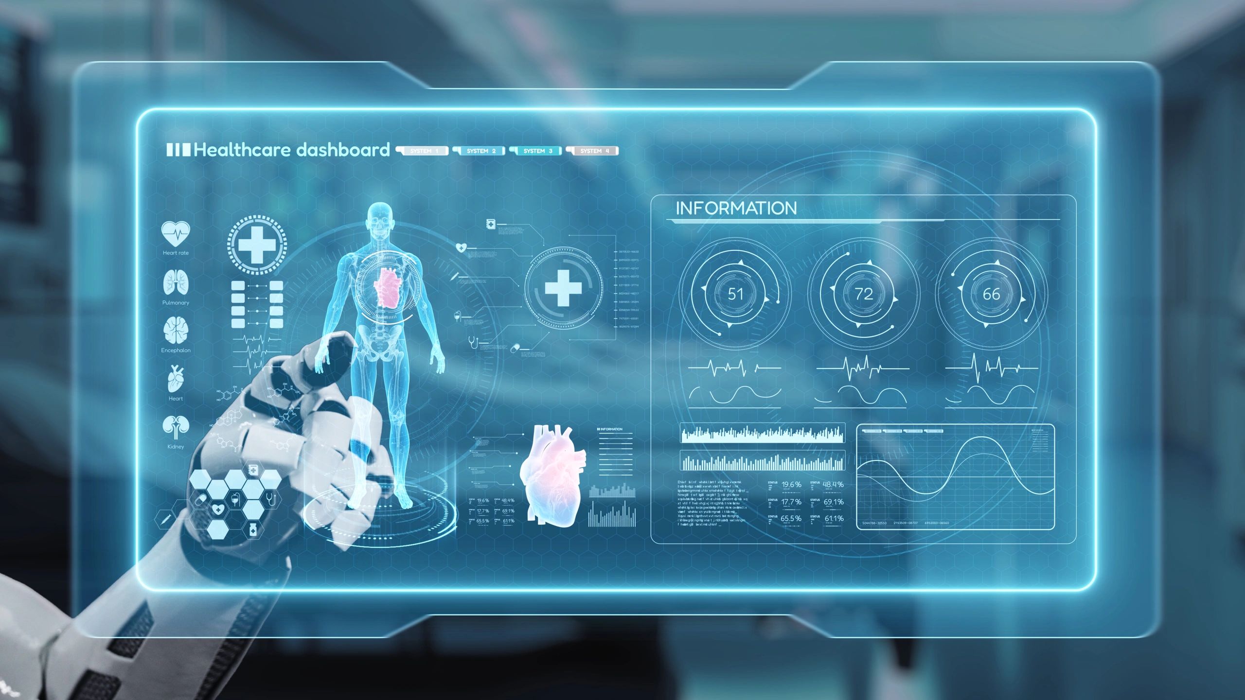 Medical technology interface representing AI-enabled healthcare workflows